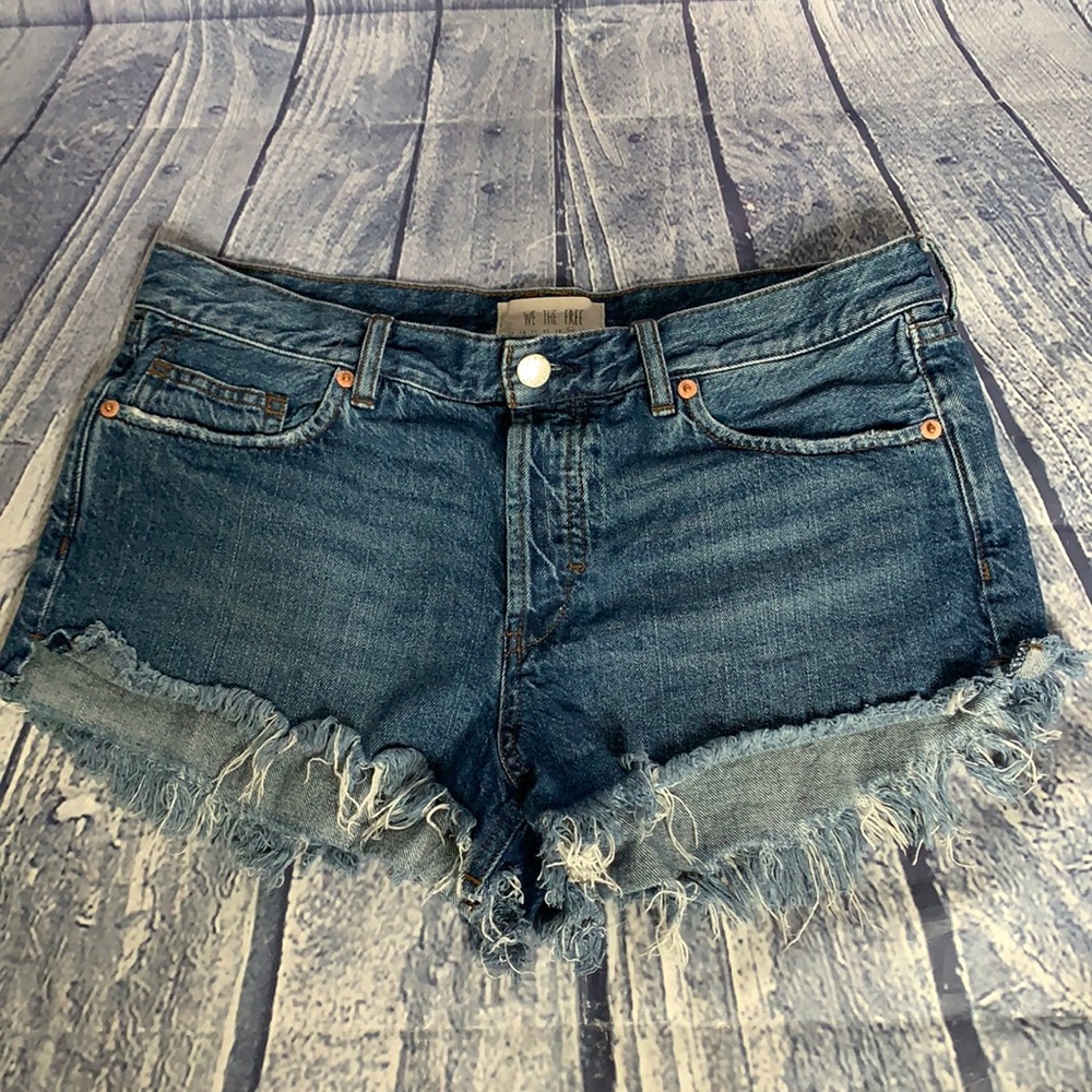 We The Free Fray Hem Cutoff Denim Shorts, 29